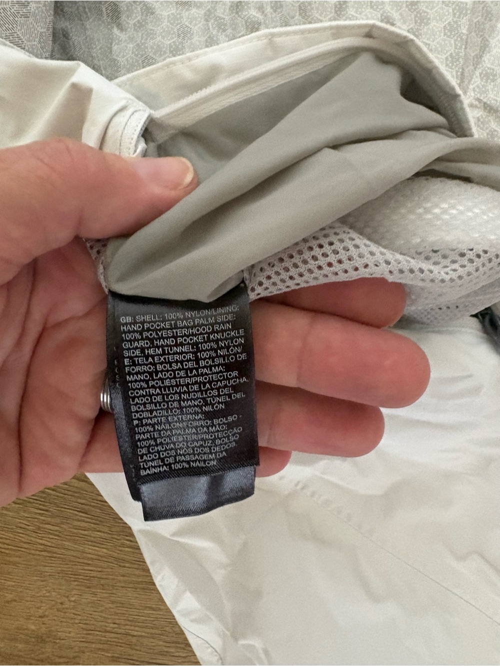 The North Face White Hooded Rain Jacket - Picture 6 of 8